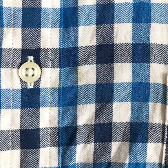 Tommy Hilfiger Mens Shirt XXL Blue Gingham Long Sleeve Button Down Collar Pocket - Picture 9 of 9